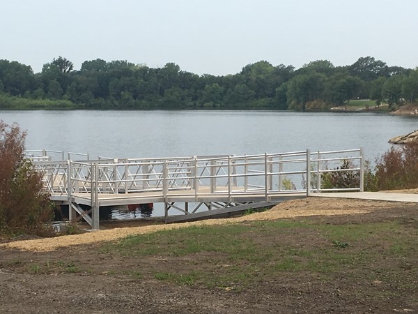 A new pedestrian bridge has been added to Big Wood Lake campground. Enjoy fishing and the calm lake