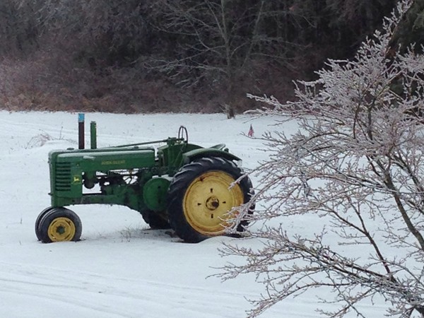 Antique tractors are a common site in this rural, farming community