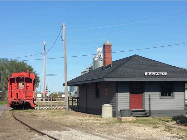 The historic train depot in Buckner 