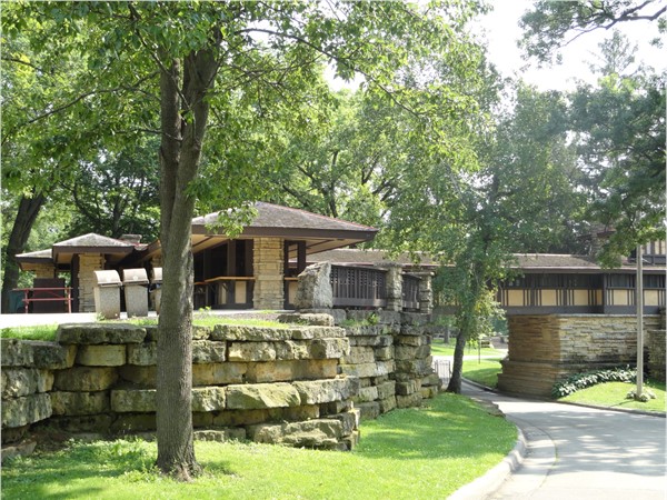 Eagle Point Park has many stone buildings and pavilions