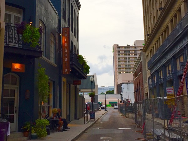Lots of new growth downtown with newly opened Catahoula Hotel on left