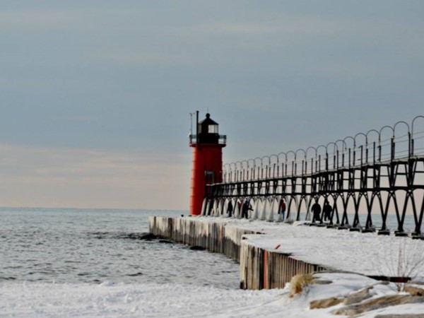 Winters in Michigan can be beautiful!  Visit beaches of West Michigan year round