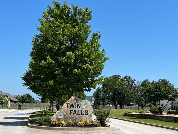 Beautiful entrance to an elegant subdivision in Farmington, AR