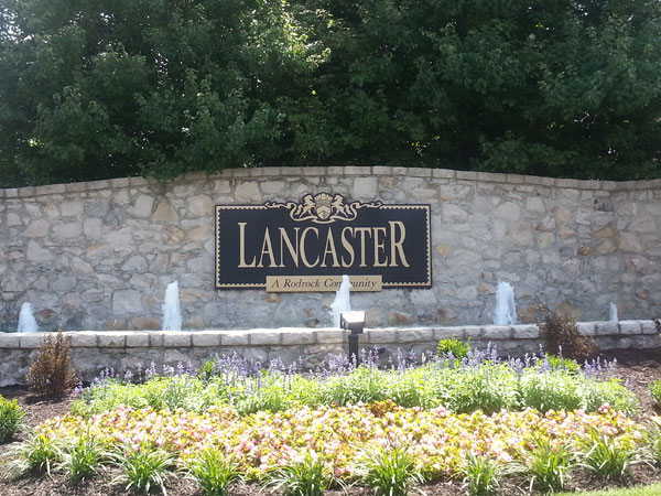 Lancaster Subdivision Entrance