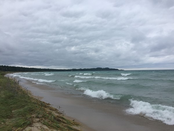 A blustery day on Cathead Bay...perfect for a Petoskey stone hunt