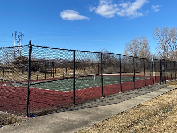 Nice recreational area including tennis courts