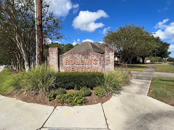 Rolling Meadow subdivision entrance