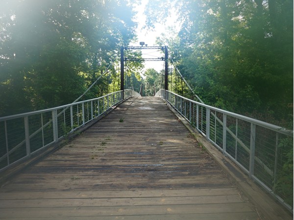 Historic Swinging Bridge of Byram links Hinds and Rankin counties together over the Pearl River