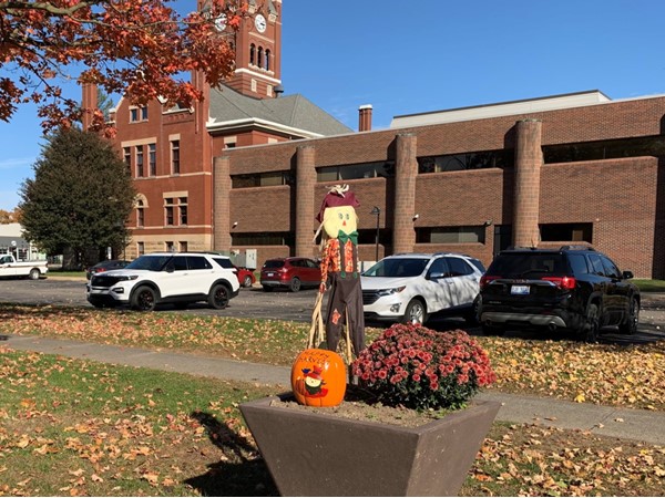 Downtown fall decorations by our DDA!