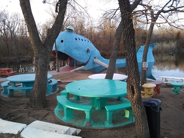 The Blue Whale in Catoosa was finished in 1972.  It's a great landmark and unique place to picnic