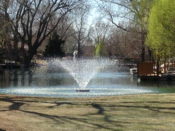 Pretty fountain on Willow Lake
