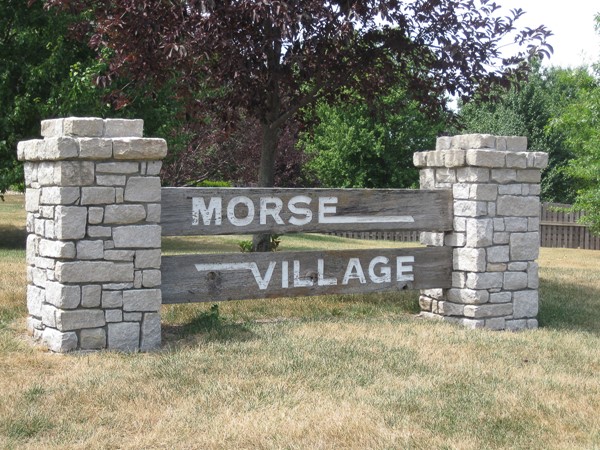 Morse Village entry monument 