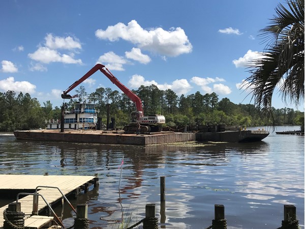 Dredging the Jourdan River has begun thanks to the Hancock County Board of Supervisors