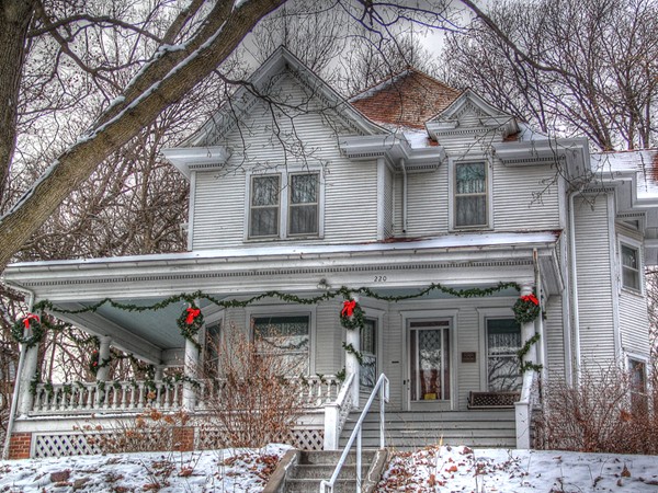 The "Frahm House" gorgeously situated on top of a hill overlooking the town of Fort Calhoun