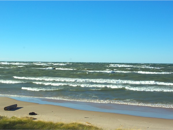 A westerly wind off Lake Michigan
