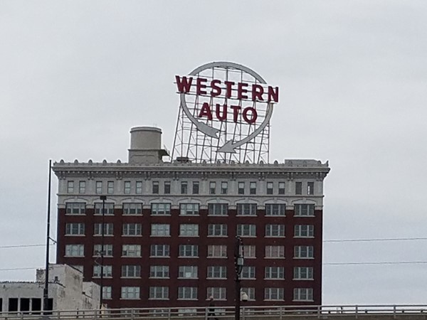 The iconic Western Auto sign located in downtown Kansas City