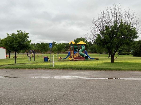 A great place to play! Just across from the school ball fields and city pool