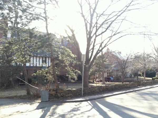 Sunny day in University Heights in Lawrence