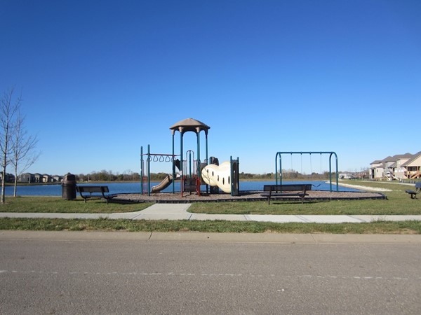 Lakefront playground in Lakeside at Chapman Farms