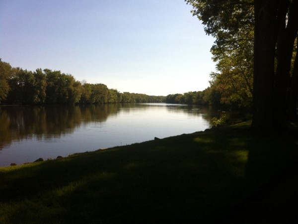 The St. Joseph River peaceful and calm on Memorial Day