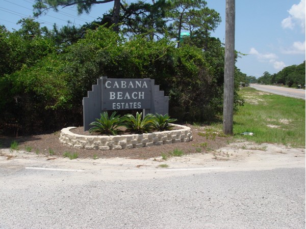 Cabana Beach Estates is located just before The Beach Club in Gulf Shores