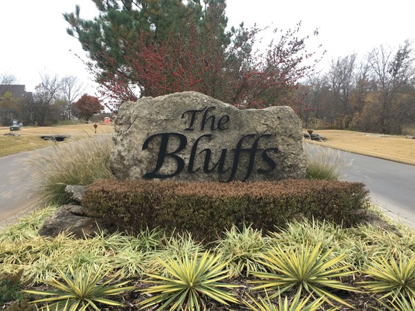 The Bluffs entrance behind the gate with views overlooking The Patriot. Luxury living at its finest 