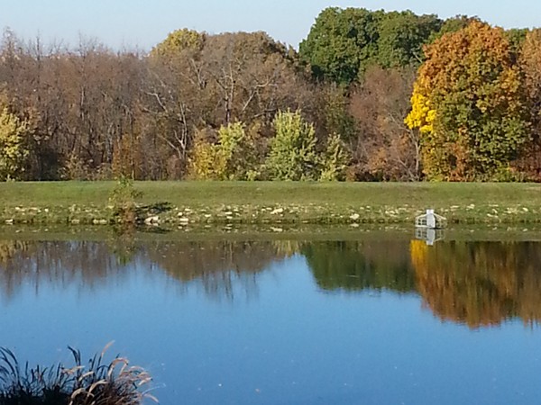 A fall view of the lake at Nottingham Estates