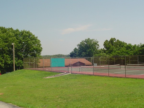 Tennis Courts at Camelot Estates located next to association office and second pool