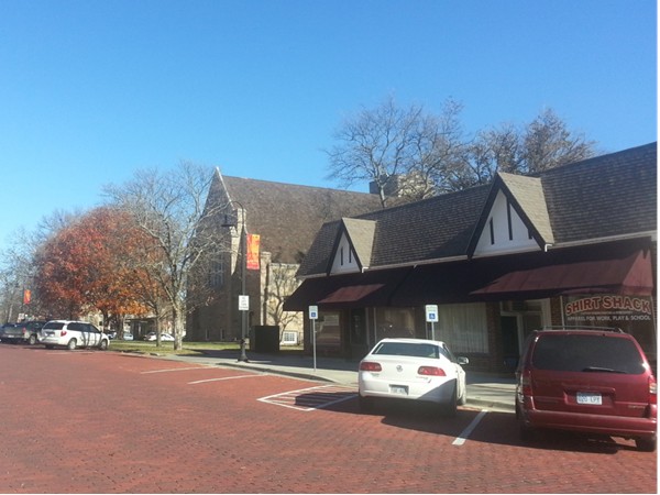 A pretty bricked street in downtown Baldwin 