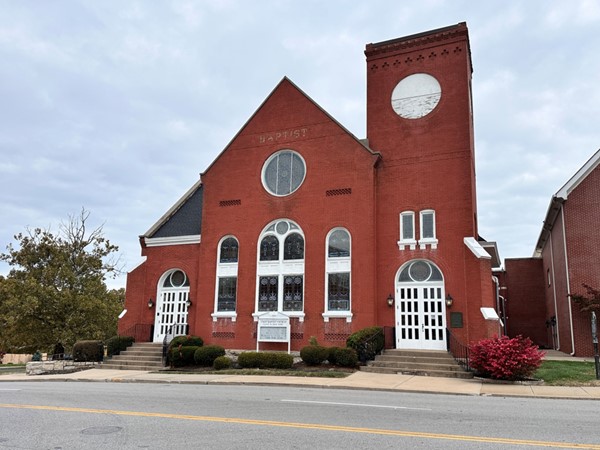 The historic First Baptist Church (est. 1845). A cornerstone of the Independence Square community 