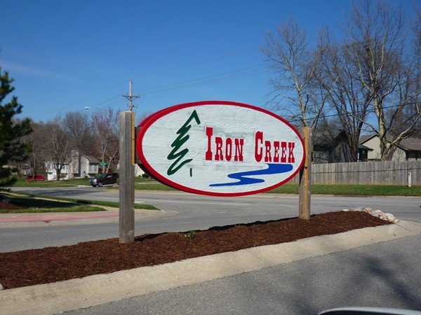 The sign at the entrance to Iron Creek