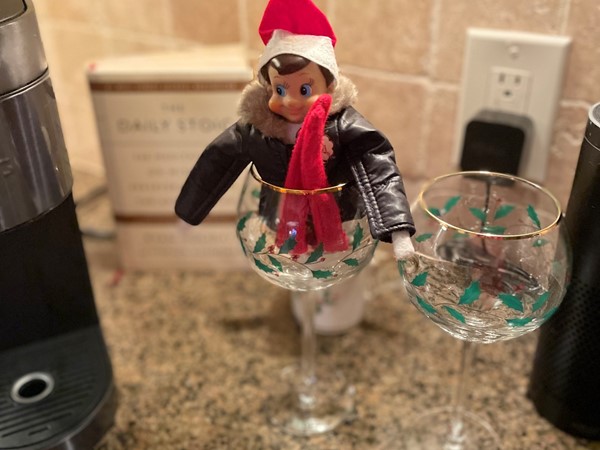 Buddy, our Elf on the Shelf, LOVES Christmastime!!! 