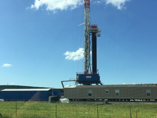 Drilling near Quinton, Oklahoma