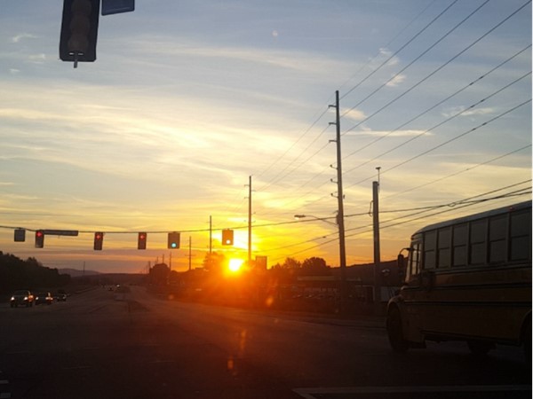 Early morning traffic isn't always bad. Enjoying the little things, like a Huntsville sunrise