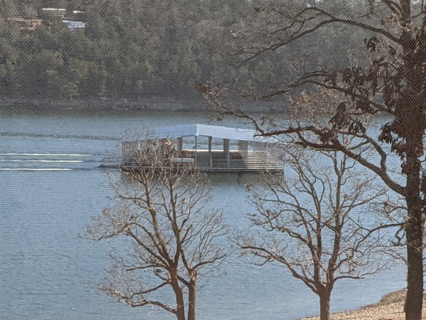 It's not every day you see a dock being moved on the lake