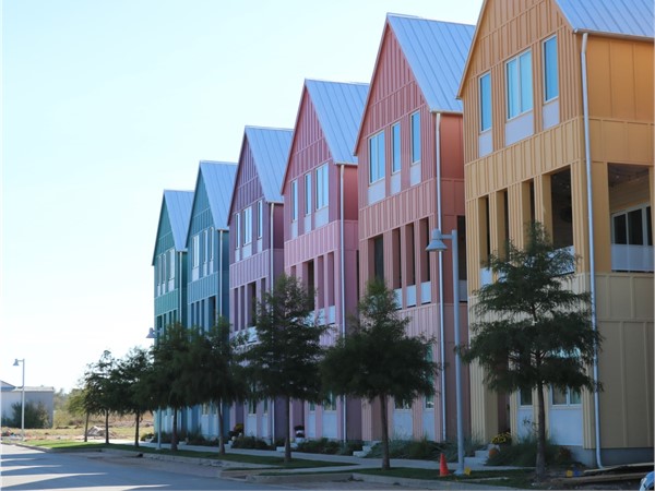 These townhomes in The Wheeler District bring a fun landscape to the community 