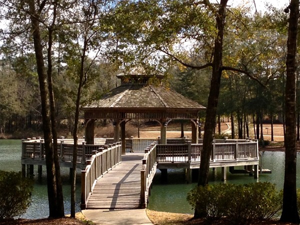 The Woodlands neighborhood gazebo perfect for parties!