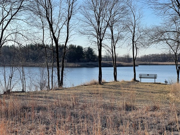 So many places to sit, relax and take in nature around Big Woods Lake