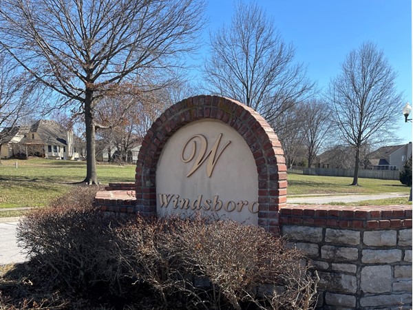Entrance into the Windsboro neighborhood from Langsford Road