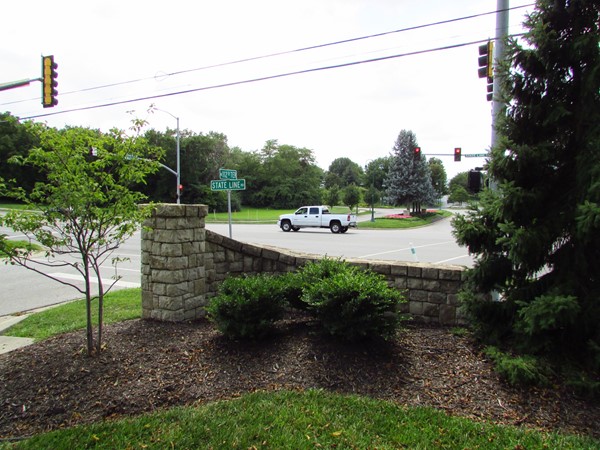 Northernmost entrance on State Line is across from Hallbrook Country Club and Office Park