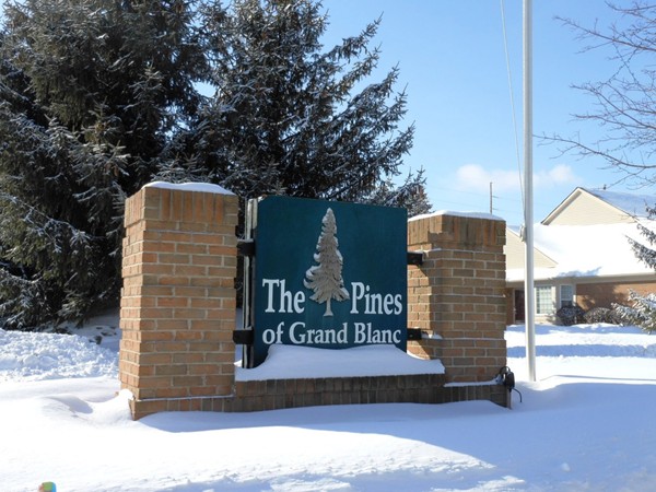 The Pines of Grand Blanc neighborhood sign 