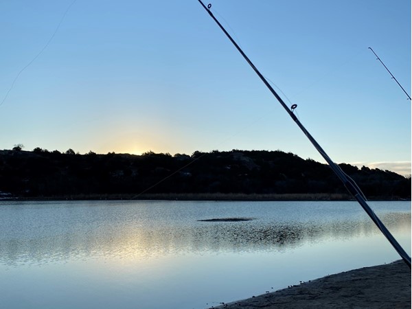 Beautiful lake for a little fishing at Roman Nose State Park