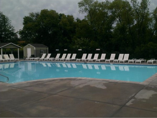 A rare shot of Clay Meadows pool with no one there 