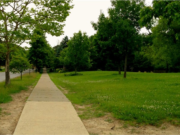 A great place to ride your bike or take a walk with well-maintained sidewalks and open space