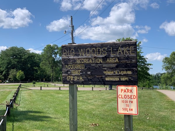 Big Woods Lake recreational area offers trails, picnic areas, camping, kayaking, fishing and more