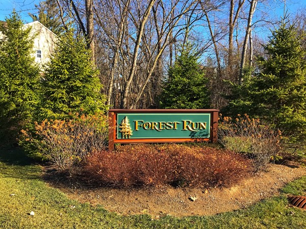 Forest Run entrance - off E. Long Lake Road, east of John R Road