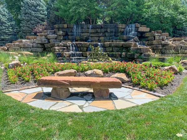 Stop and enjoy this lovely water feature when you visit 