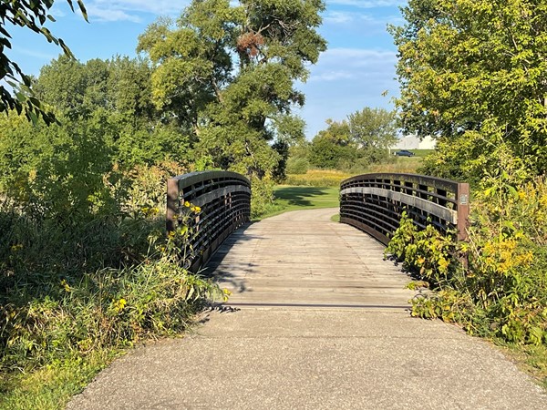 Walking around Prairie Lake offers great scenery including a couple of nice bridges