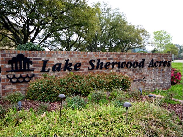 Entrance to Lake Sherwood Acres Subdivision