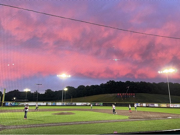 A beautiful night for a ballgame after the storm at Ballparks National